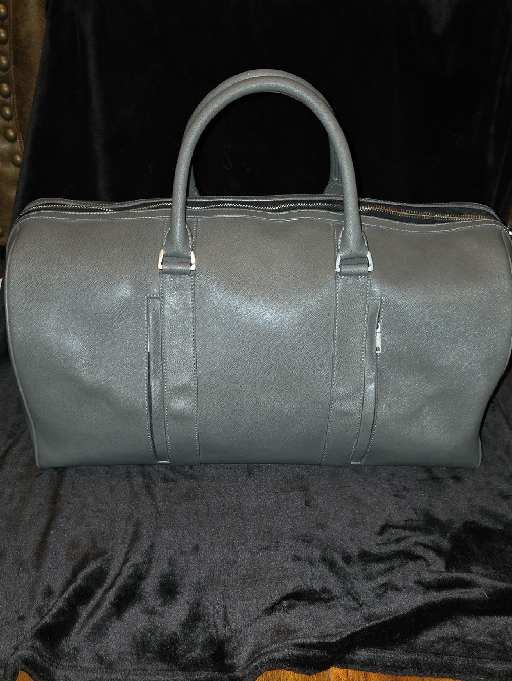 Jack Spade Saffiano Leather Weekender Bag - Picture 4 of 16